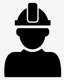 Constructor With Hard Hat Protection On His Head - Man With Hard Hat Icon, HD Png Download, Free Download