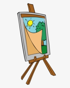 Paint Easel Clipart Kid - Paintings Clipart, HD Png Download, Free Download