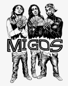 Transparent Migos Png - Sketch Drawings Of Migos, Png Download, Free Download