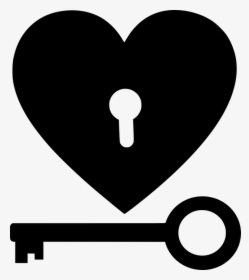 Silhouette, Key, Heart, Love, Lock, Wedding, Keyhole - Key And Lock Silhouette, HD Png Download, Free Download