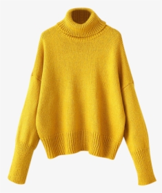 Yellow High Neck Jumper, HD Png Download, Free Download