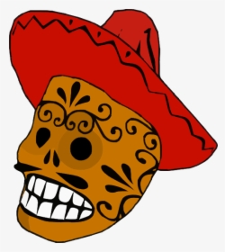 Mexican Skull Svg Clip Arts - Mexican Clipart The Day Of The Dead, HD Png Download, Free Download