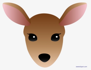 Female Clip Art Sweet - Cartoon Deer Face Drawing, HD Png Download, Free Download