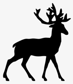Rudolph Reindeer White-tailed Deer Santa Claus - Deer Silhouette, HD Png Download, Free Download
