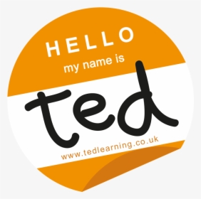 Hello My Name Is Ted Sticker With Web Address - Ted, HD Png Download, Free Download