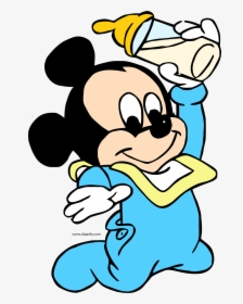 Baby Bottle Clipart Png - Clipart Mickey Mouse Baby, Transparent Png, Free Download