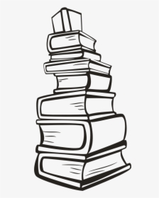 Stack Of Books - Stack Of Books Outline, HD Png Download, Free Download