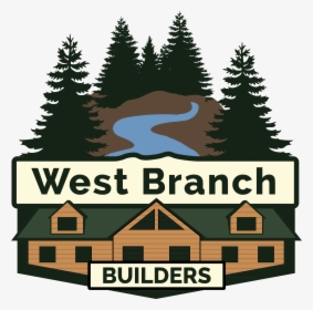 West Branch Builders - Pine Tree Silhouette, HD Png Download, Free Download