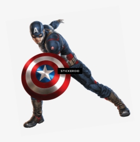 Captain America Shield Left Clipart , Png Download - Marvel Stickers For Whatsapp, Transparent Png, Free Download