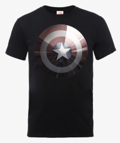 Marvel Avengers Assemble Captain America Shield Shiny - T-shirt, HD Png Download, Free Download