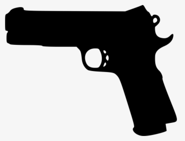 Gun Accessory,silhouette,gun Barrel - Black Gun Clipart Png, Transparent Png, Free Download