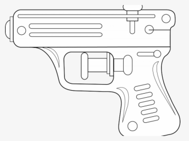 Transparent Gun Clipart Black And White - Handgun, HD Png Download, Free Download