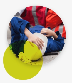 Injured Worker Lying On The Floor - Construction Head Accidents, HD Png Download, Free Download