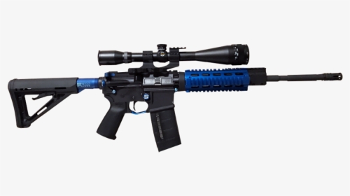 Ar15 Anodized Red Ar15 Blue Anodized Parts - Assault Rifle, HD Png Download, Free Download