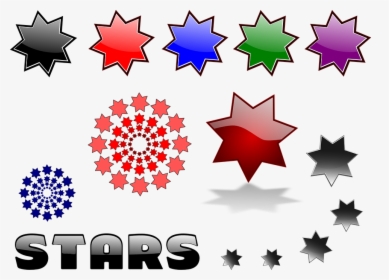 Mixed Stars Svg Clip Arts - Portable Network Graphics, HD Png Download, Free Download