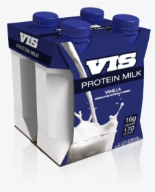A Rendering Of Vis Protein Milk Folding Carton Packaging - Milk Bottles Multipacks Packaging, HD Png Download, Free Download