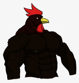 Black Rooster - Big Muscle Chicken, HD Png Download, Free Download