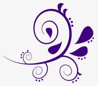 Purple And White Swirl Branch Svg Clip Arts - Purple Swirls, HD Png Download, Free Download