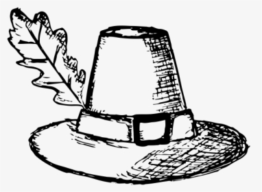 Pilgrim Hat Rubber Stamp"  Class="lazyload Lazyload - Illustration, HD Png Download, Free Download