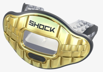 Chrome 3d Bling Max Airflow Mouthguard"  Class= - Shock Doctor Gold Mouthguard, HD Png Download, Free Download