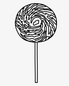 Lollipop, Large, Swirl, Black And White - Red Yellow Green Blue Lollipop, HD Png Download, Free Download