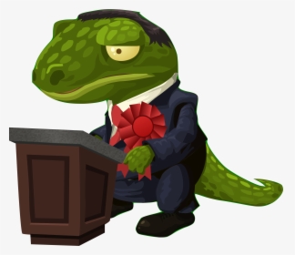 Very Important Lizard Gives A Speech Clip Arts - Clip Art, HD Png Download, Free Download