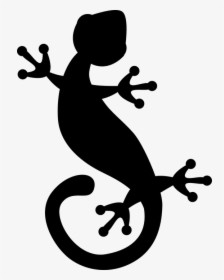 Lizard, Gecko, Reptile, Animal, Black, Silhouette - Gecko Clipart, HD Png Download, Free Download