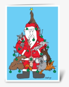 Furry Christmas Greeting Card - Cartoon, HD Png Download, Free Download
