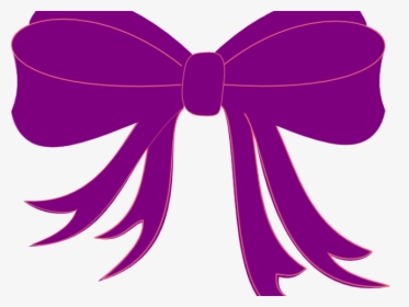 Purple Ribbon Cliparts - Girls Bow Clip Art, HD Png Download, Free Download