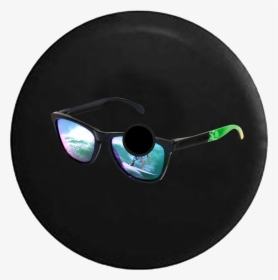 Jeep Wrangler Jl Backup Camera Ocean Wave Surfing Sunglasses - Circle, HD Png Download, Free Download