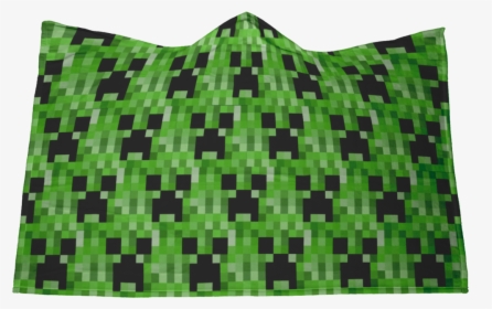 Minecraft Hooded Blanket Creeper Large Size Warm Wearable - Minecraft Creeper Face, HD Png Download, Free Download