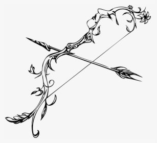 Arrow, Hand Drawn Arrows, Decorative Arrow, Ethnic - Detailed Bow And Arrow Drawing, HD Png Download, Free Download