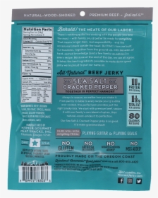 All Natural Sea Salt & Cracked Pepper Beef Jerky"  - Paper, HD Png Download, Free Download