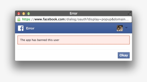 User Banned Message - Facebook Ban Message, HD Png Download, Free Download