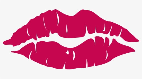 Red Cartoon Lips Clip Art - Pink Kiss Mark Clipart, HD Png Download, Free Download