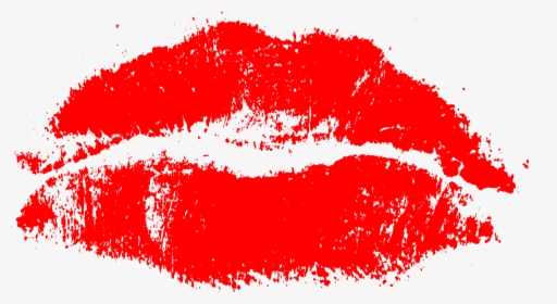 Red Kiss Print - Red Transparent Kiss Print, HD Png Download, Free Download