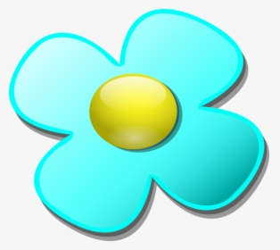 Light Blue Clipart Light Green Flower - Flowers Cliparts Light Blue, HD Png Download, Free Download