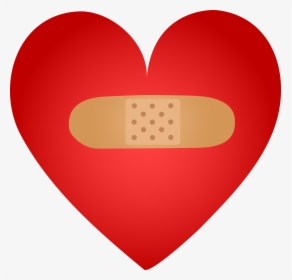 Bandaid Band Aid Clip Art Clipart Image - Heart With Bandaid Clipart, HD Png Download, Free Download