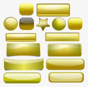 Golden Buttons Svg Clip Arts - 3d Web Buttons Png, Transparent Png, Free Download
