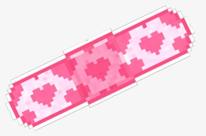 Pink Heart Love Pixel Band-aid Cure - Cute Band Aid Png, Transparent Png, Free Download