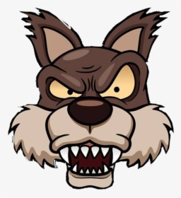 Big Bad Wolf Face Cartoon , Png Download - Big Bad Wolf Face, Transparent Png, Free Download