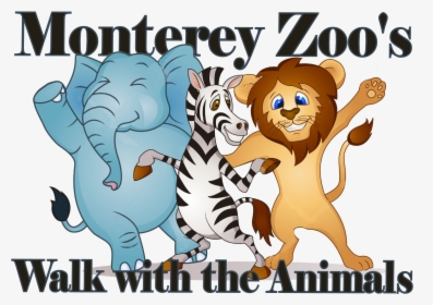 Walk With The Animals"   Title="walk With The Animals - Lion Elephant Zebra Cartoon, HD Png Download, Free Download