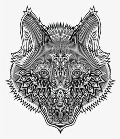 Wolf Star - Illustration - Wolf Png Face, Transparent Png, Free Download