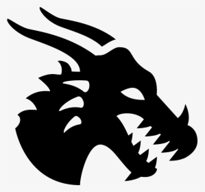 Computer Icons Dragon Snake - Black And White Dragon Icon, HD Png Download, Free Download