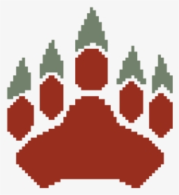 Bear Paw Pixel Art, HD Png Download, Free Download