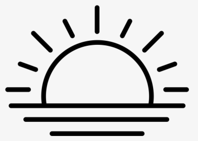 Sunrise Clipart Black And White, HD Png Download, Free Download