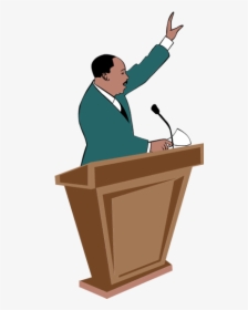 Podium Clipart - Mlk Speech Clipart, HD Png Download, Free Download