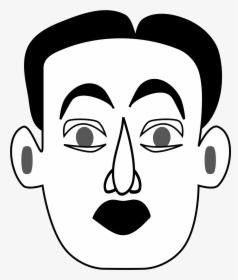 Surprised Clip Arts - Male Face Clip Art Black And White, HD Png Download, Free Download