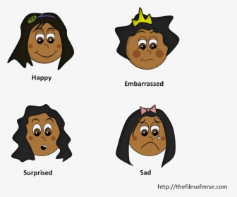 Transparent Emotion Clipart - Cartoon Face With Different Emotions, HD Png Download, Free Download