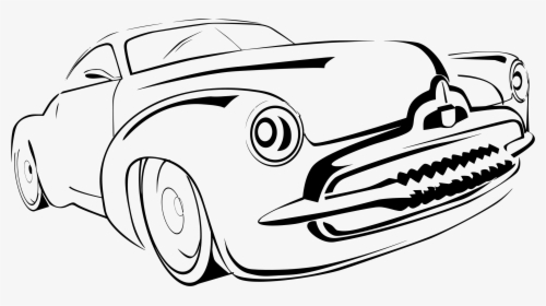 Classic Car Clipart Transparent - Vintage Car Line Art, HD Png Download, Free Download